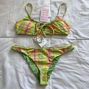 Dippin Daisies Pretty Plaid Bikini - Top (S) & Bottoms (M)